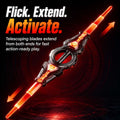 Kiddla Retractable Double-Blade Light-Up Spinner Sword