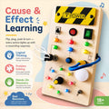 Kiddla Montessori Wooden LED Light Busy Board