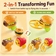 Kiddla 2-in-1 Fast Food Gyro & Flying Disc Launcher