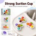 Kiddla Suction Cup Spinner & Pop-It Toy Set