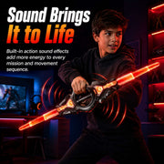 Kiddla Retractable Double-Blade Light-Up Spinner Sword