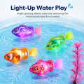 Kiddla Water-Activated Light-Up Swimming Fish Bath Toy Set
