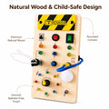 Kiddla Montessori Wooden LED Light Busy Board