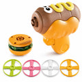 Kiddla 2-in-1 Fast Food Gyro & Flying Disc Launcher