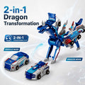 Kiddla 2-in-1 Magnetic Collision Transforming Car Set