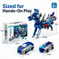 Kiddla 2-in-1 Magnetic Collision Transforming Car Set