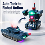 Automatic tank-to-robot transformation during play