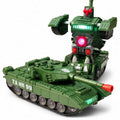 Green Kiddla automatic transforming tank robot toy