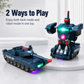 Tank mode and robot mode in one transforming toy