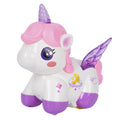 White pink and purple light-up unicorn toy